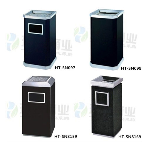 黑金带灭烟盒室内垃圾桶