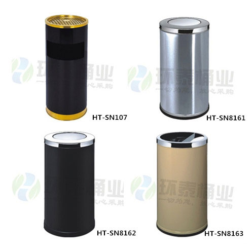 港式推盖钢制室内垃圾桶